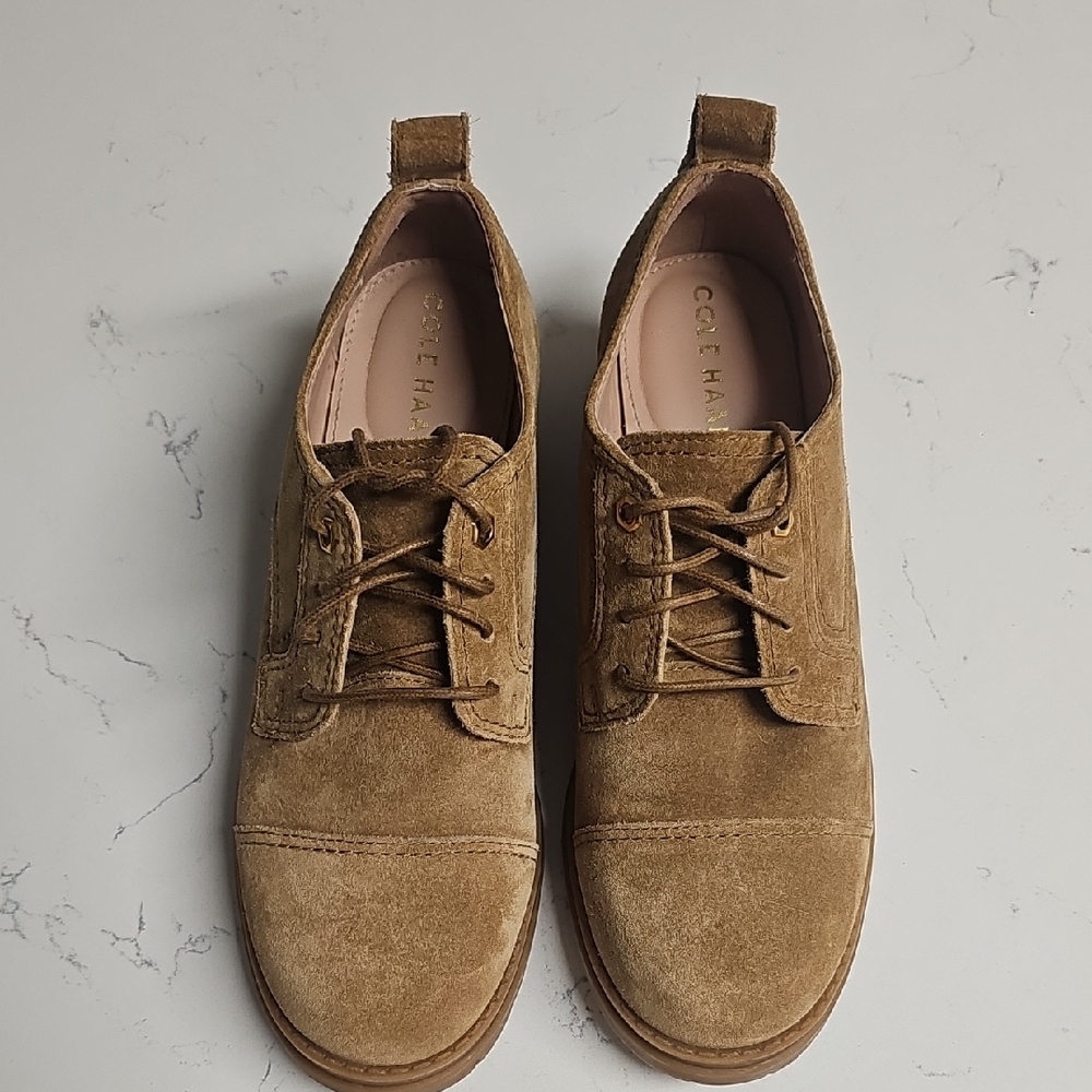 Cole Haan Camea Oxford Womens Golden Toffee Lug Sole Y2K 90s Size 7